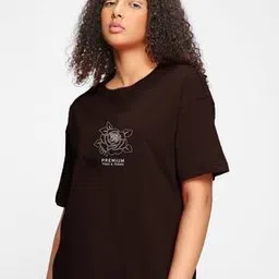 buda jeans co Women Oversized Fit Cotton Printed T-shirt-picture-33