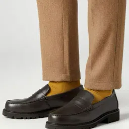 snitch Men Heeled Round-Toe Slip-On Loafers image 1