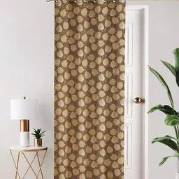 the conversion Leaf Print Long Door Curtain-picture-28