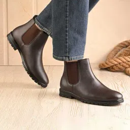 trotus Men Flat Heel Ankle Length Chelsea Boots image 1