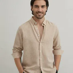 buda jeans co Men Stripes Regular Fit Shirt image 1