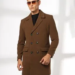 Men Double Breasted Slim Fit Warm Overcoat-image-46