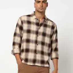 yousta Men Check Relaxed Fit Classic Shirt-picture-13