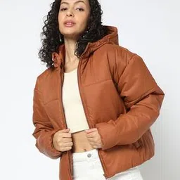 yousta Women Regular Fit Hooded Puffer Jacket-picture-25