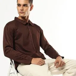 buda jeans co Patterned Loose Fit Cotton Polo T-Shirt-picture-45
