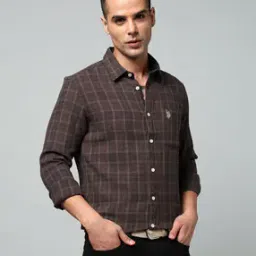 u.s. polo assn. Men Checks Regular Fit Shirt-picture-24