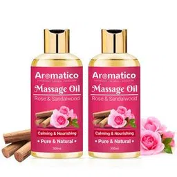 aromatico Set of 2 Rose Sandalwood Massage Oil for Natural Skin Moisturizer -picture-33
