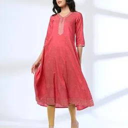 avaasa mix n' match Women Embroidered A-Line Kurta-picture-24
