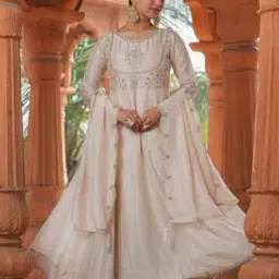 indie picks Embellished Anarkali Kurta Set-picture-27