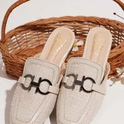 jm looks Women Square-Toe Mules with Metal Accent-picture-14