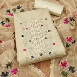 svaraa Women Embroidered 3-Piece Unstitched Dress Material-picture-23