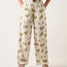 bewakoof Women Printed Regular Fit Pyjamas with Elasticated Waistband-picture-38