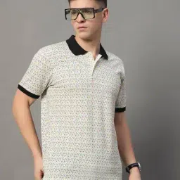 alpha tribe Men Regular Fit Polo T-Shirt image 1