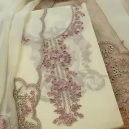 Women Embroidery Unstitched Dress Material-image-60