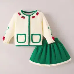 hopscotch Girls Colourblock Sweater & Skirt Set-picture-38