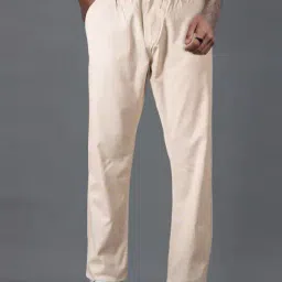 jb just black Men Relaxed Fit Flat-Front Trousers image 1