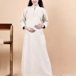 secret wish Women Zip-Front Nightie with Full Sleeves image 1