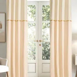 home centre Set of 2 Jacquard Light Filtering Door Curtains image 1