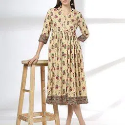 Women Floral Print Fit & Flare Dress-image-68