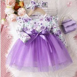Girls Floral Fit and Flare Dress-image-18