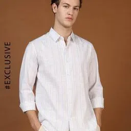 alpha tribe Men Striped Slim Fit Cotton Shirt-picture-20