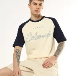 buda jeans co Typographic Print Loose Fit Crew-Neck T-Shirt image 1