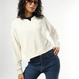 buda jeans co Colourblock Boxy Fit Crew-Neck Sweatshirt image 1