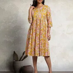 indie picks Women Stripes Fit and Flare Dress-picture-38