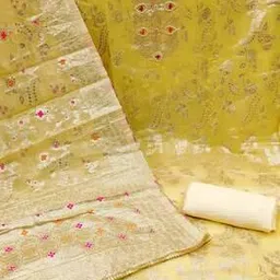 kimisha Women Banarasi Woven Unstitched 3-Piece Dress Material-picture-49