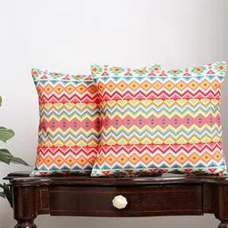 alina decor Pack of 2 Square Shaped Cushion Covers-picture-49