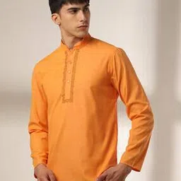 samav Embroidered Placket Kurta-picture-36