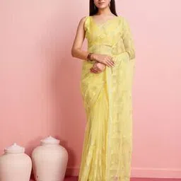 ekasya Women Embroidered Saree with Contrast Border-picture-17