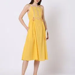 fusion Embroidered Fit & Flare Dress-picture-38
