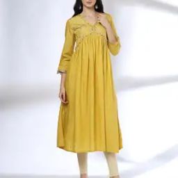 avaasa mix n' match Women Embroidered Flared Kurta-picture-13