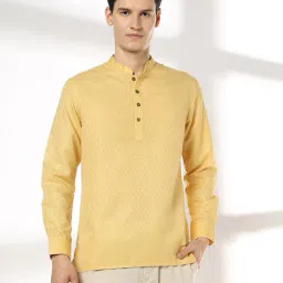 royaaj Men Self-Weaved Slim Fit Shirt Kurta image 1
