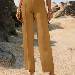 wuxi High-Rise Straight Fit Trousers-picture-31