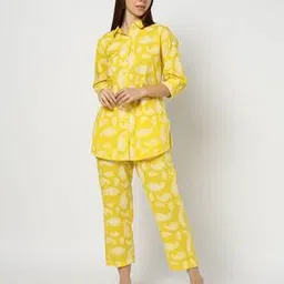 yousta Women Paisley Print Cotton Straight Kurta with Pants-picture-38