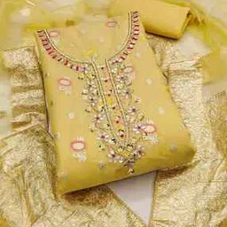 svaraa Women Embroidery Unstitched Dress Material-picture-17