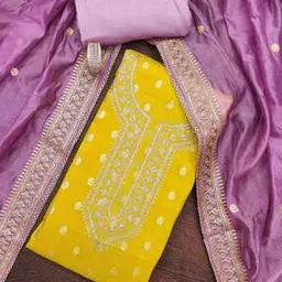 svaraa Women Embroidered 3-Piece Unstitched Dress Material-picture-20