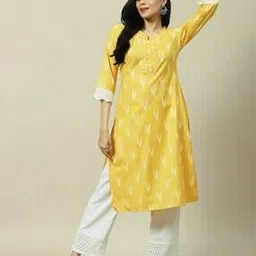 rangriti Women Ikat Print Straight Kurta-picture-23