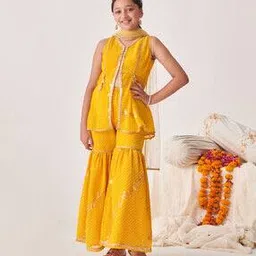 pspeaches Girls Embroidered 3-Piece Kurta Set-picture-25