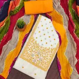 svaraa Women Embroidered 3-Piece Unstitched Dress Material-picture-18