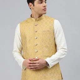 manthan Men Regular Fit Nehru Jacket-picture-49