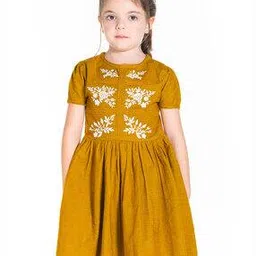 cherry crumble by nitt hyman Embroidered Fit & Flare Dress-picture-39