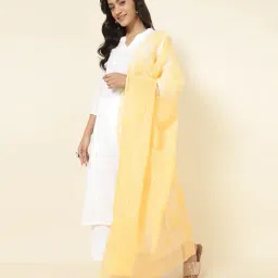 fabindia Floral Embroidered Dupatta image 1