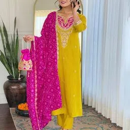 nyrika Women Embroidery Straight Kurta Set-picture-49