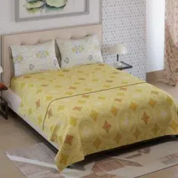 layers 125 Geometric Print Double Bedsheet with Pillow Covers-picture-33