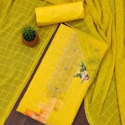 svaraa Women Self-design Unstitched Dress Material image 1