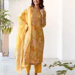 nehamta Women Printed Straight Kurta with Pants & Dupatta-picture-28