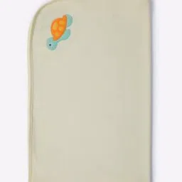 Organic Cotton Waffle Towel with Turtle Applique-image-85